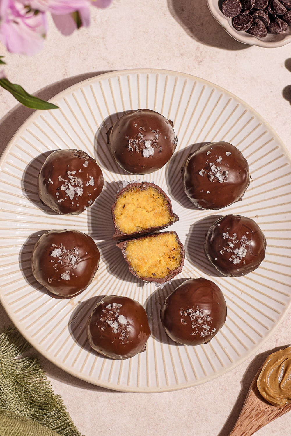 Farmer Cheese Peanut Butter Protein Balls Made with Lifeway Farmer Cheese