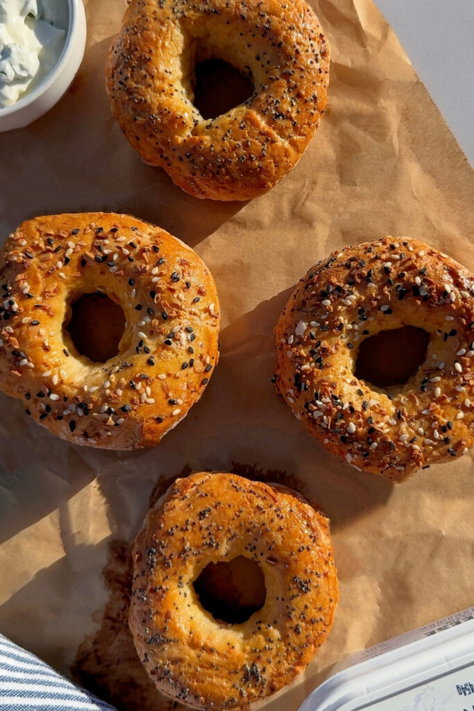 Farmer Cheese Protein Bagels made with Lifeway Farmer Cheese