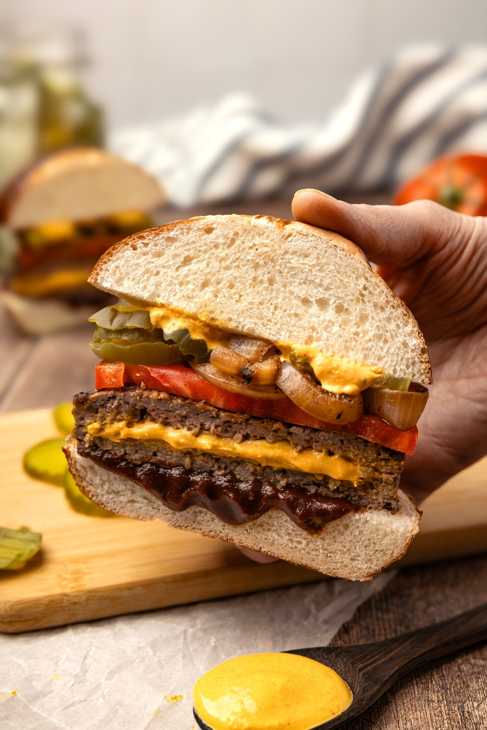 Farmer Cheese Stuffed Burgers - Made with Lifeway Farmer Cheese