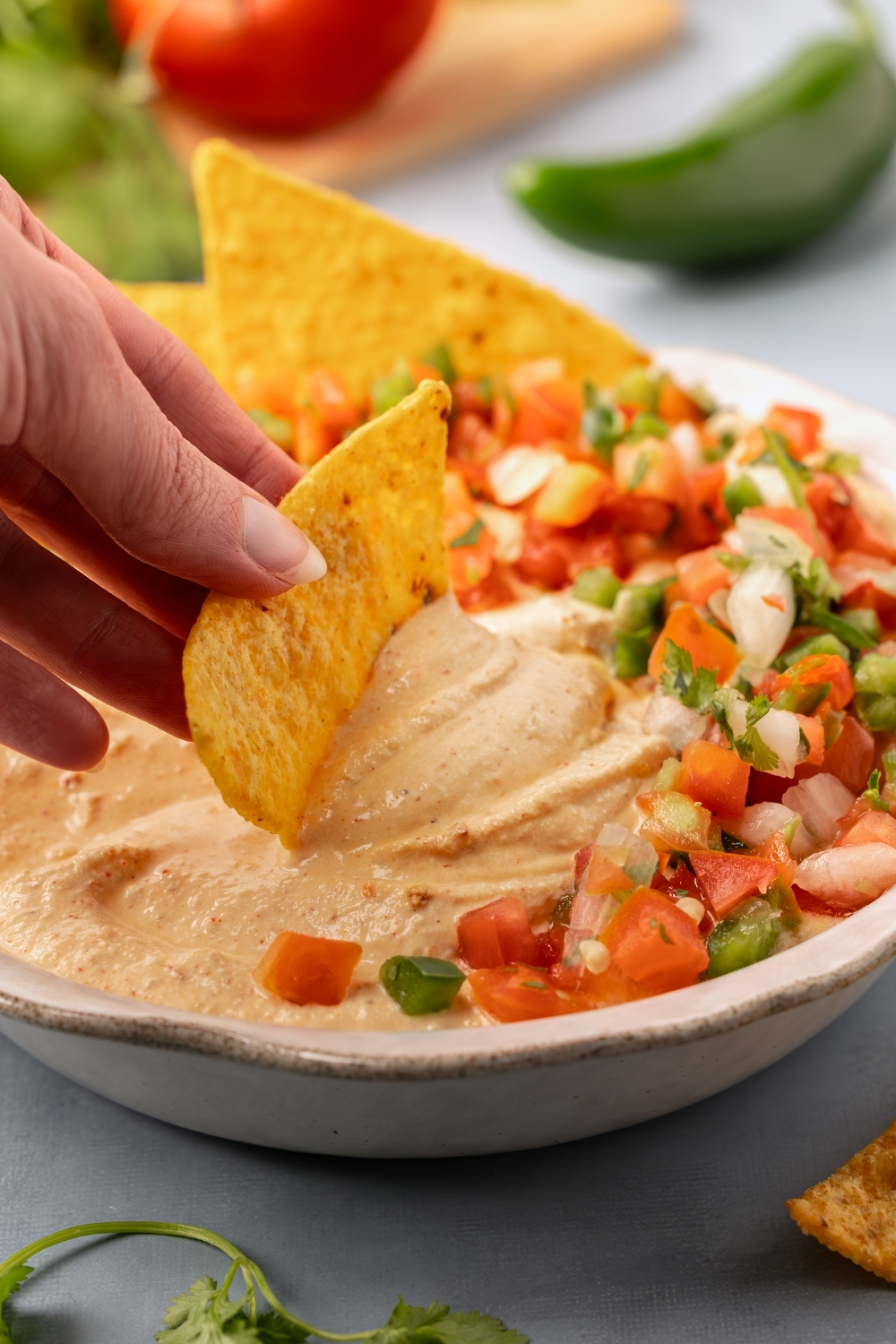 Farmer Cheese Tex Mex Dip made with Lifeway Farmer Cheese