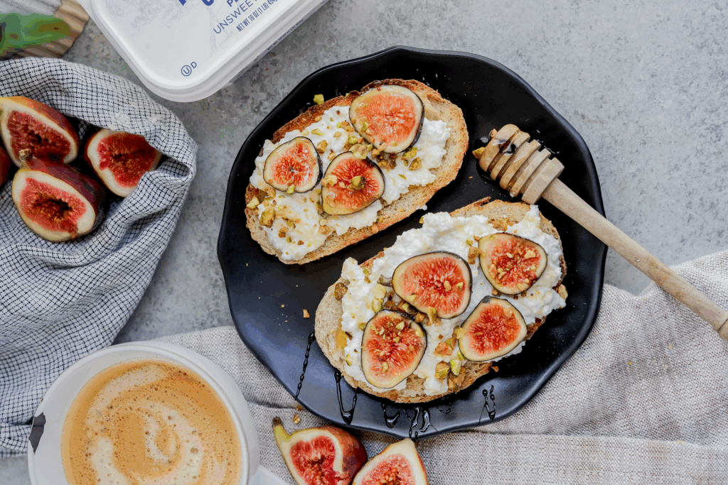 Fig and Pistachio Farmer Cheese Toast