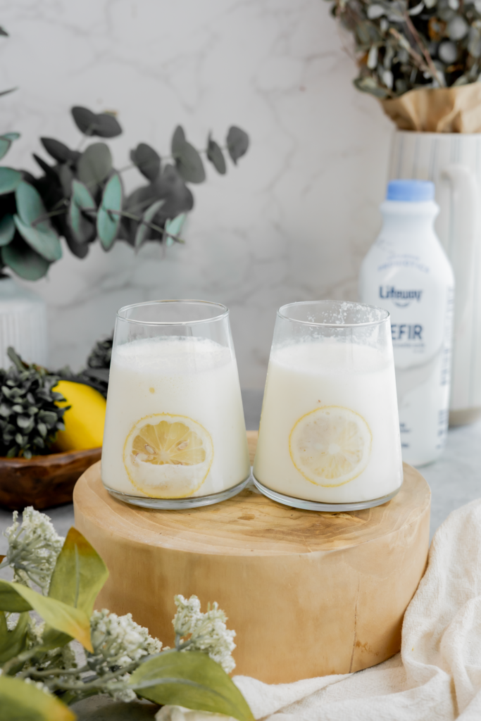 Frosted Lemonade Shake made with Lifeway Kefir