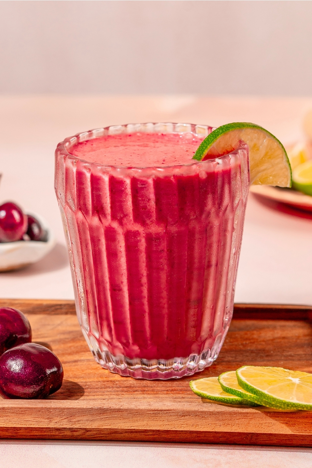 Frozen Cherry Limeade Smoothie made with Lifeway
