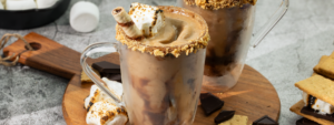 Frozen S'mores Latte Smoothie made with Lifeway Kefir