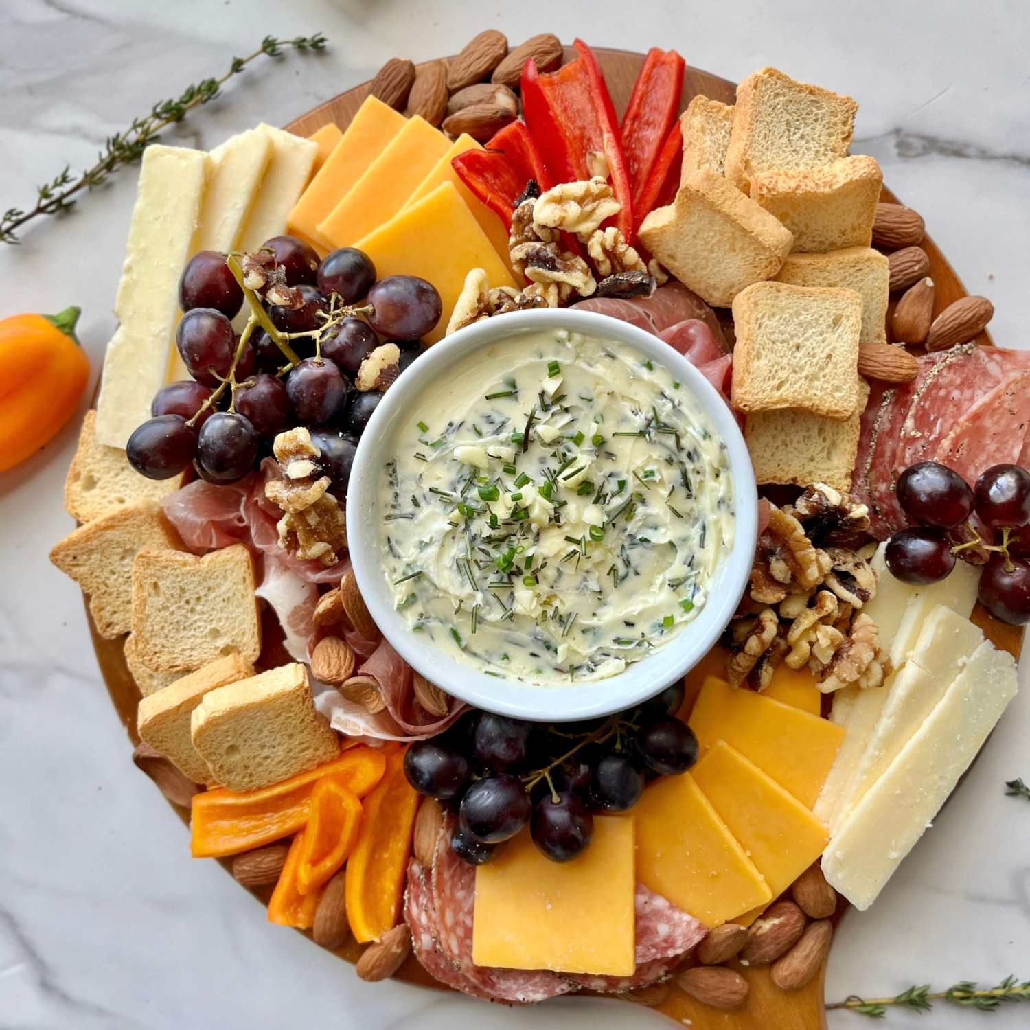 Garlic Herb Butter Board Made with Lifeway Kefir Butter