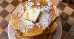 Gingerbread Pancakes made with Lifeway Kefir and Farmer Cheese