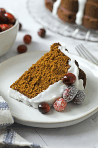 Gingerbread Bundt Cake with Sugared Cranberries - made with Lifeway
