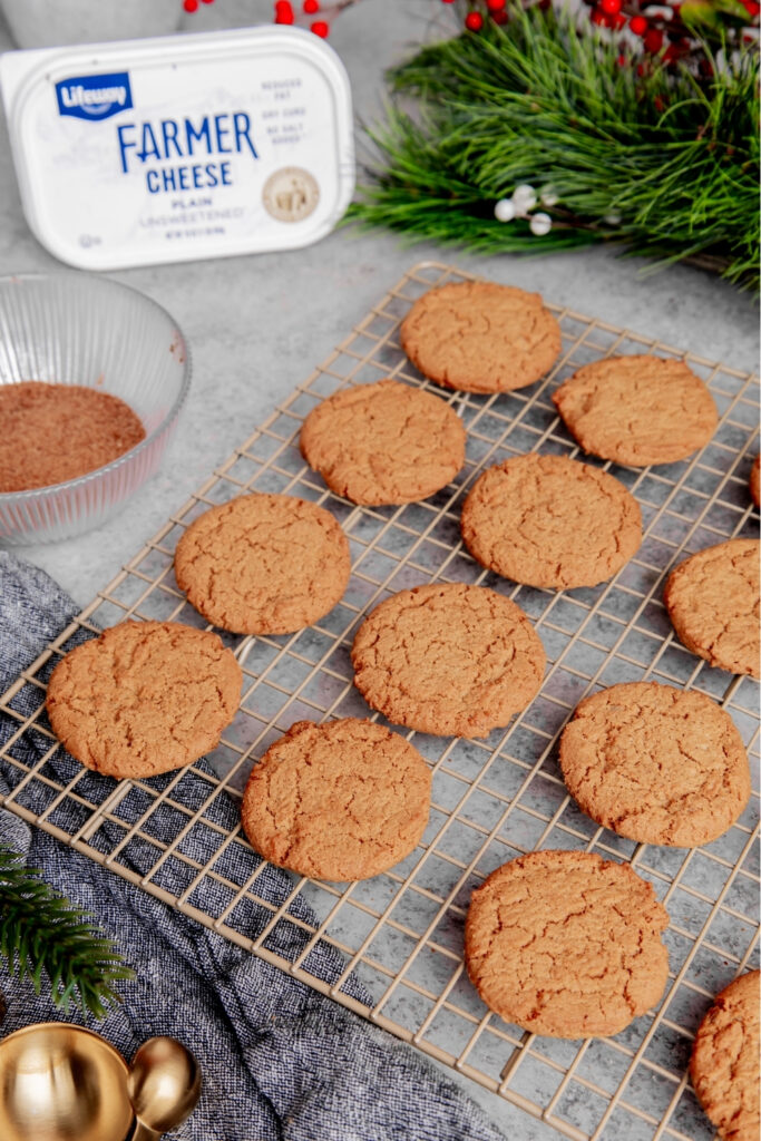 Gingersnap Cookies made with Lifeway Farmer Cheese