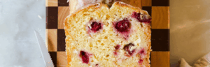 Glazed Cranberry Loaf made with Lifeway Farmer Cheese