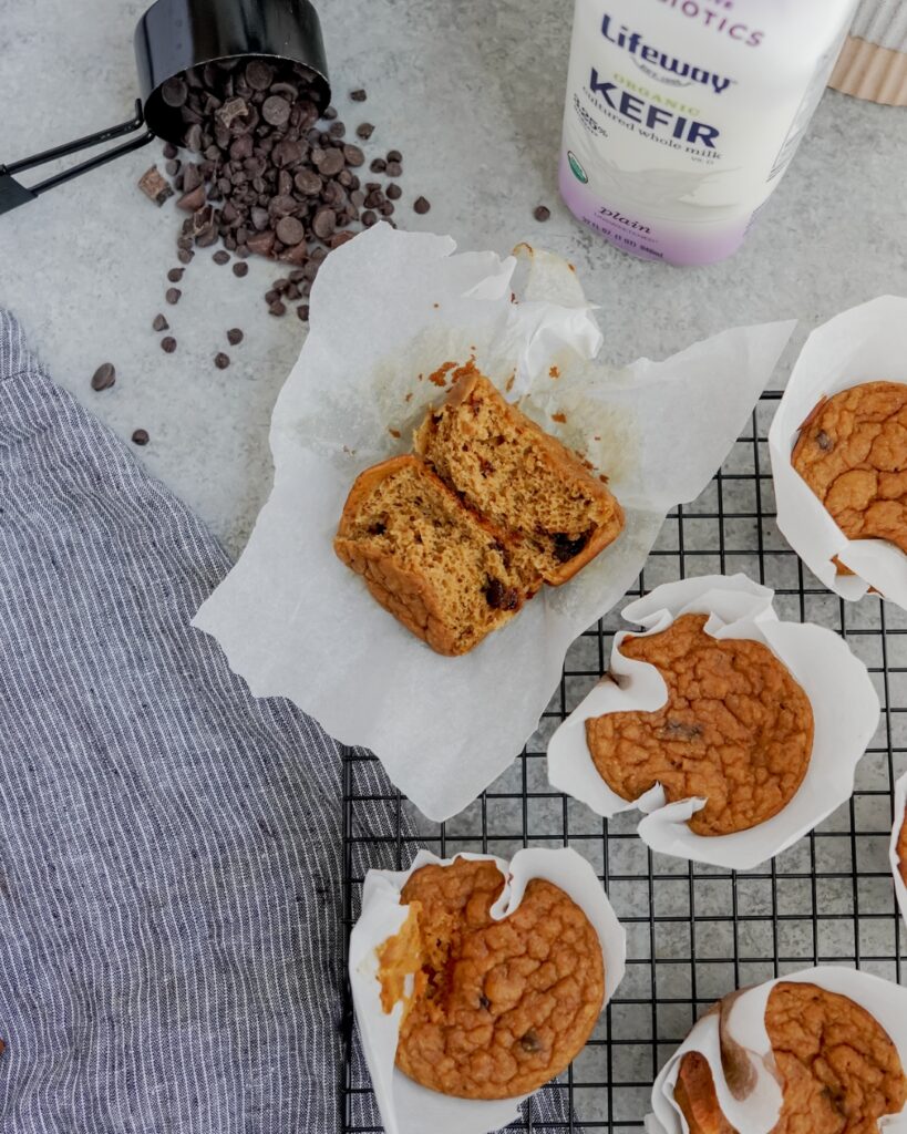 Gluten-Free Kefir Pumpkin Muffins made with Lifeway Kefir