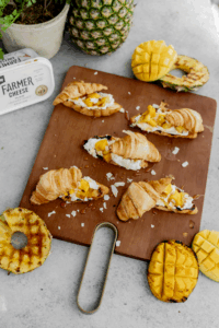 Grilled Pineapple Mango Croissants with Lifeway Farmer Cheese