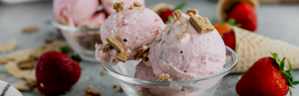Strawberry Frozen Kefir made with Lifeway Kefir
