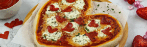 Heart Shaped Pizza with Lifeway Farmer Cheese