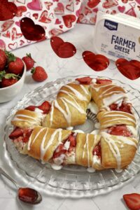 Heart Shaped Strawberry Farmer Cheese Danish - made with Lifeway