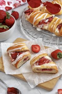 Heart Shaped Strawberry Farmer Cheese Danish - made with Lifeway