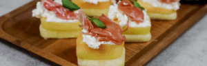 Melon Stacks with Farmer Cheese