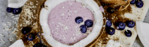 Blueberry Coconut Smoothie Bowls made with Lifeway Kefir