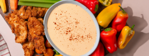 High Protein Buffalo Dipping Sauce - Made with Lifeway Farmer Cheese