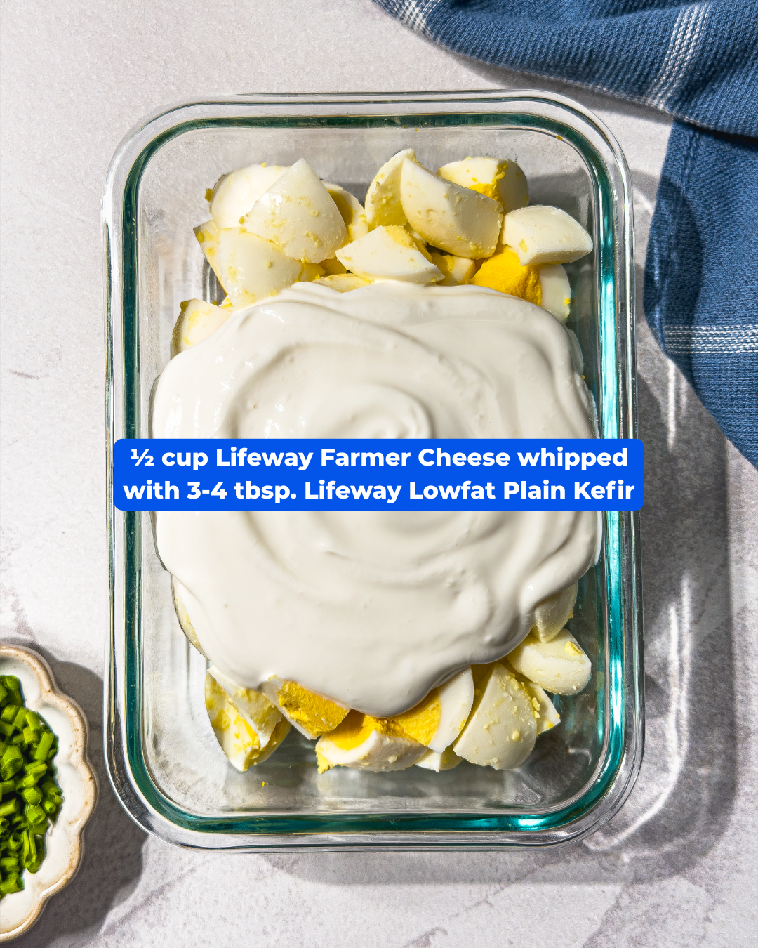 High Protein Egg Salad made with Lifeway Kefir and Farmer Cheese