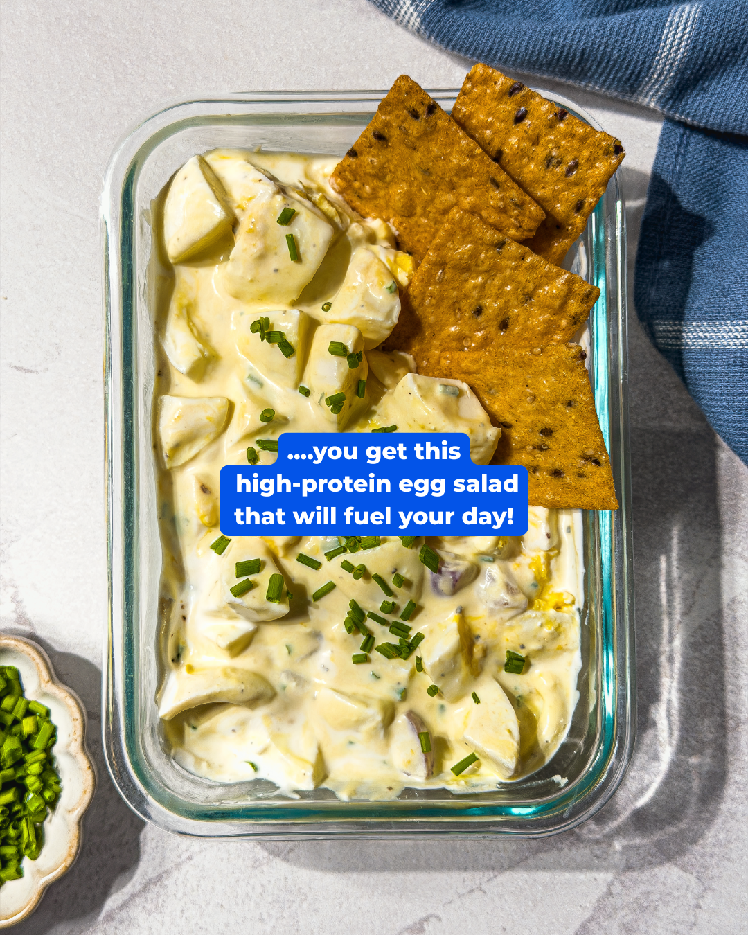 High Protein Egg Salad made with Lifeway Kefir and Farmer Cheese