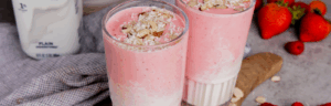 High Protein Tropical Berry Smoothies made with Lifeway Kefir
