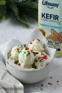 Holiday Cookie Protein Bites - made with Lifeway
