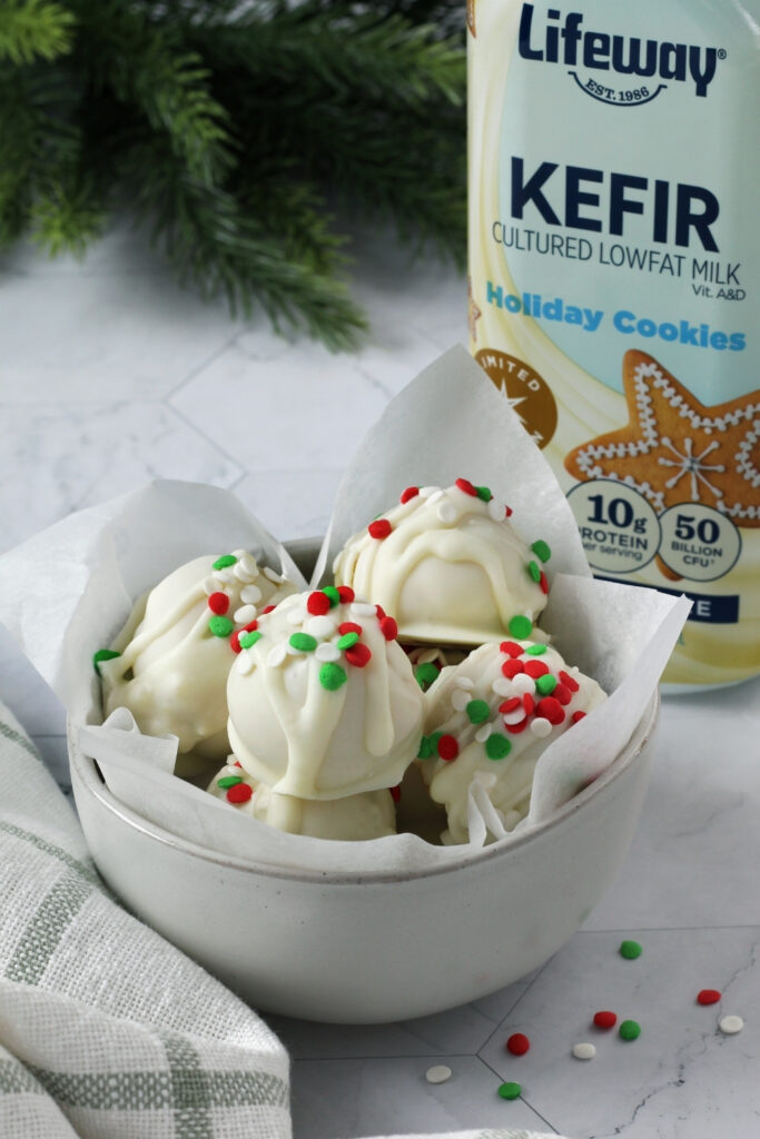 Holiday Cookie Protein Bites - made with Lifeway