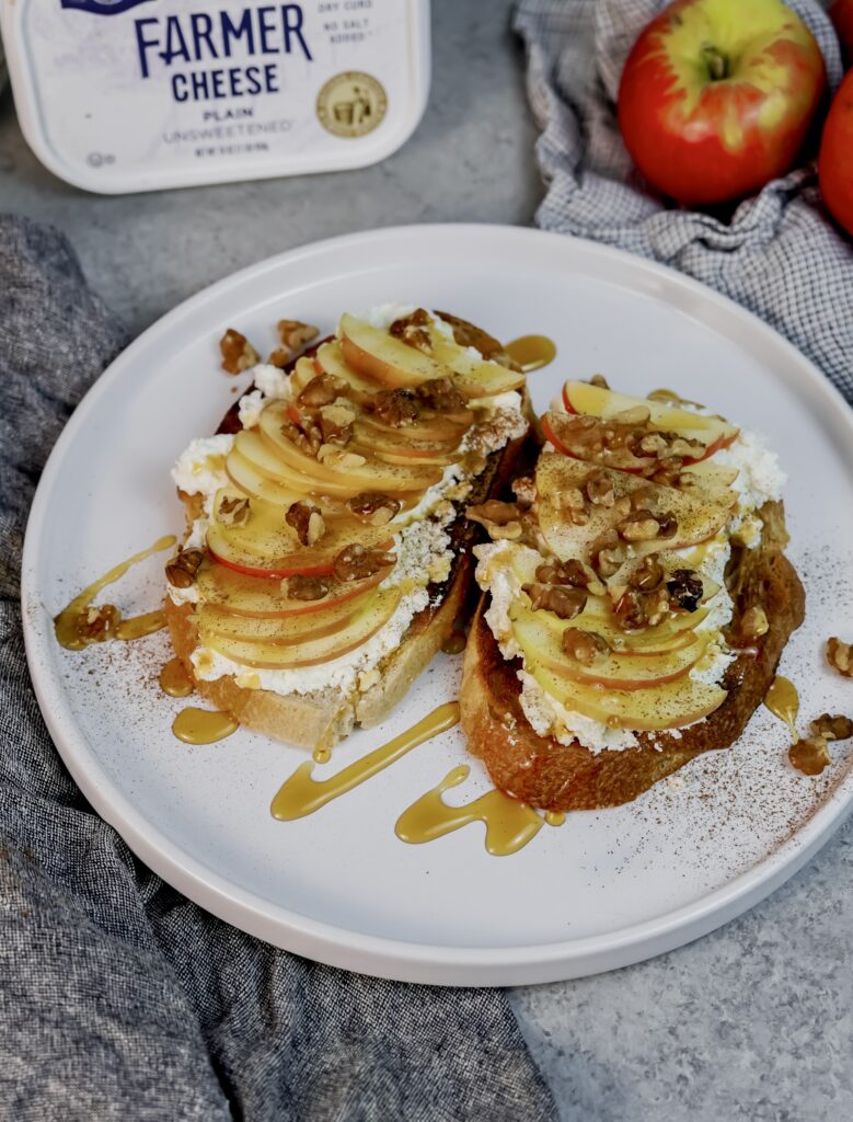 Honey Apple Farmer Cheese Toast 