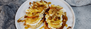 Honey Apple Farmer Cheese Toast made with Lifeway Farmer Cheese