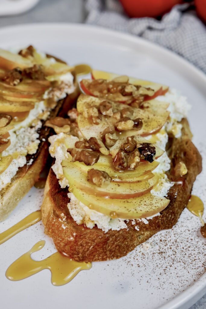 Honey Apple Farmer Cheese Toast 