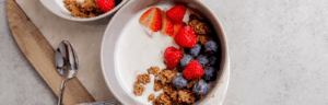 Honey Vanilla Kefir Breakfast Bowl made with Lifeway Kefir