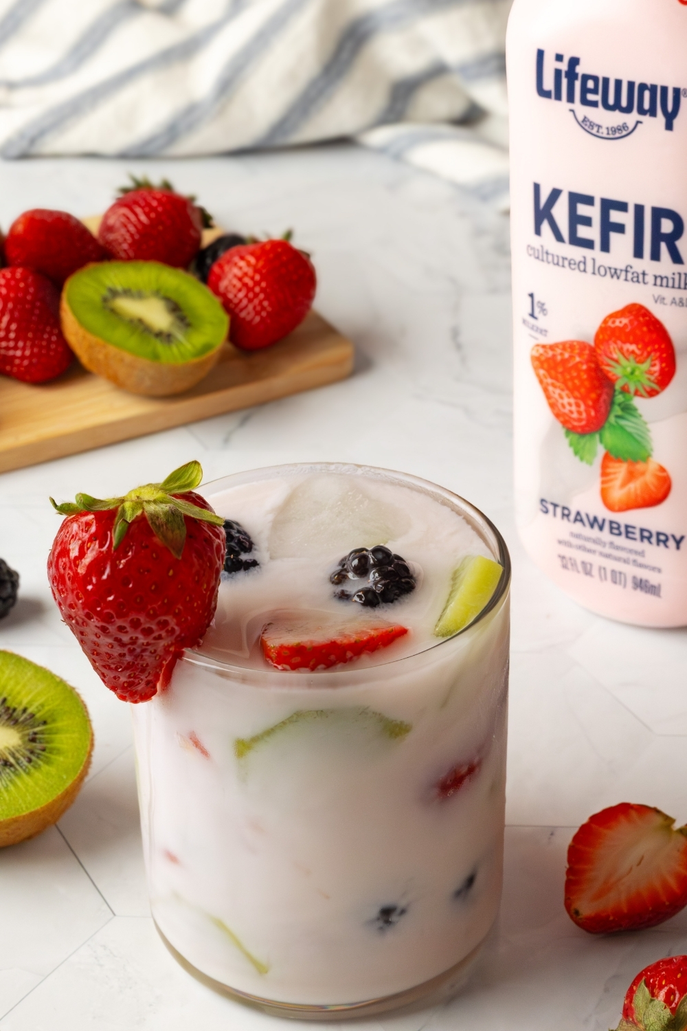 Hwachae - Korean Fruit Punch made with Lifeway Kefir