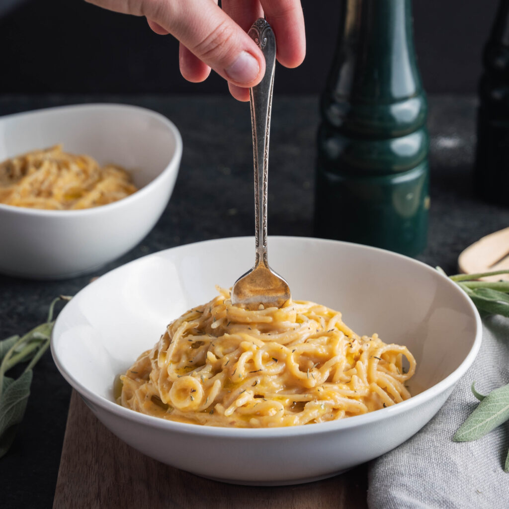 Butternut Squash Alfredo Pasta with Sage