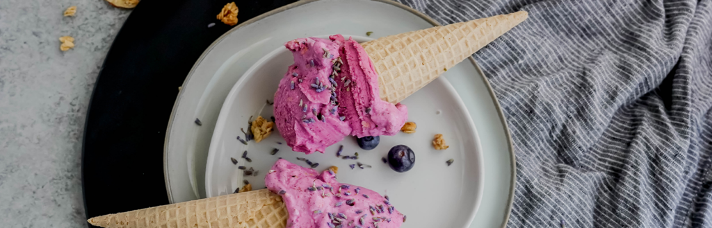 Blueberry Lavender Ice Cream