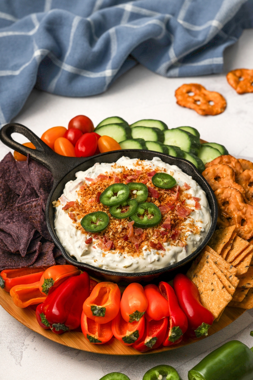Jalapeño Popper Dip Made with Lifeway Farmer Cheese and Lifeway Kefir Butter 