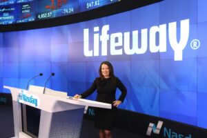 Julie Smolyansky, CEO of Lifeway Foods at NASDAQ headquarters in 2025