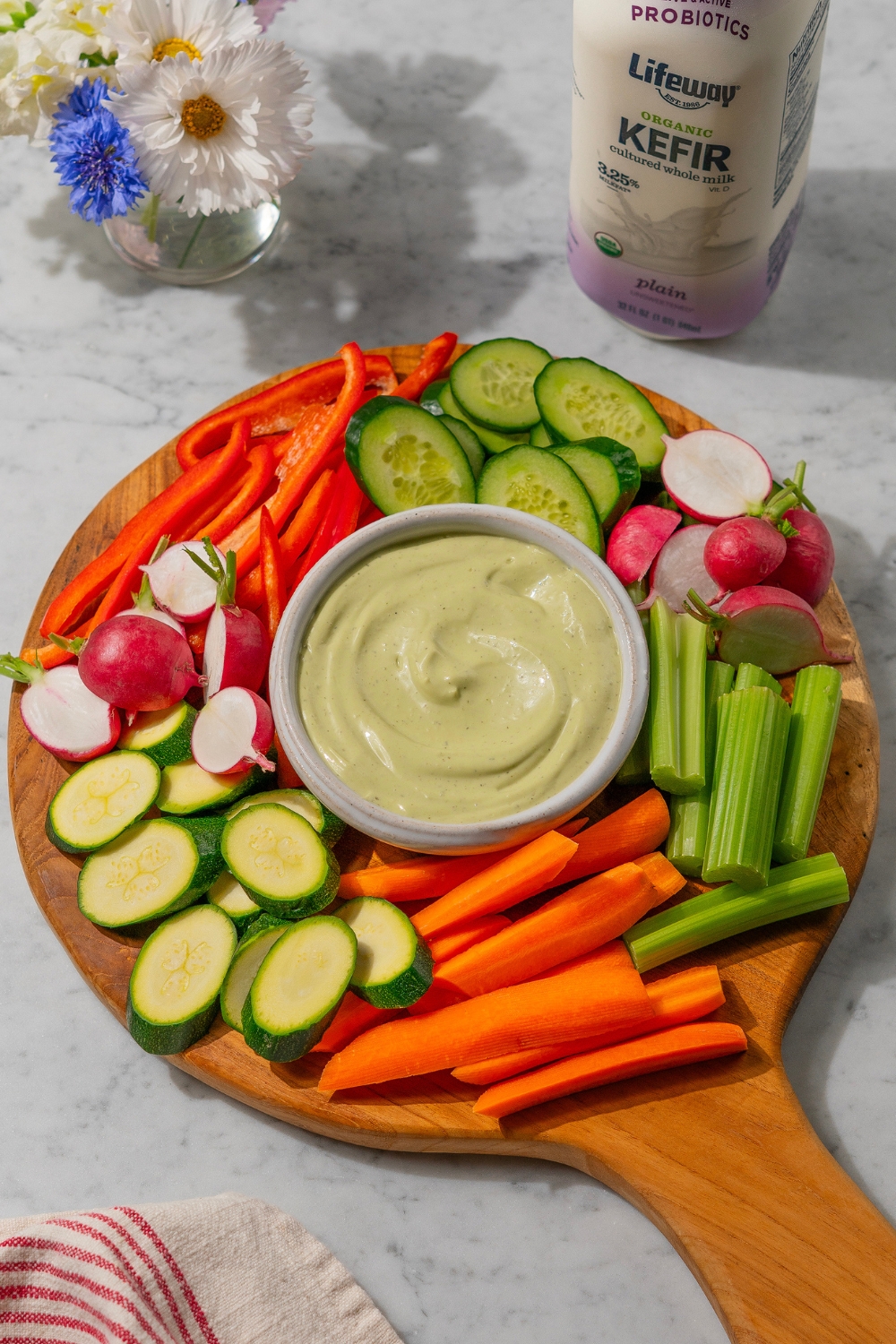 Kefir Avocado Ranch Dip made with Lifeway Kefir made with Lifeway Kefir