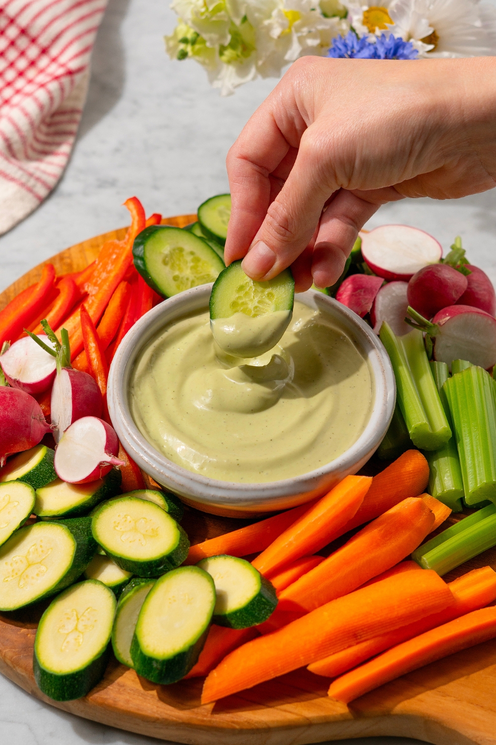 Kefir Avocado Ranch Dip made with Lifeway Kefir made with Lifeway Kefir