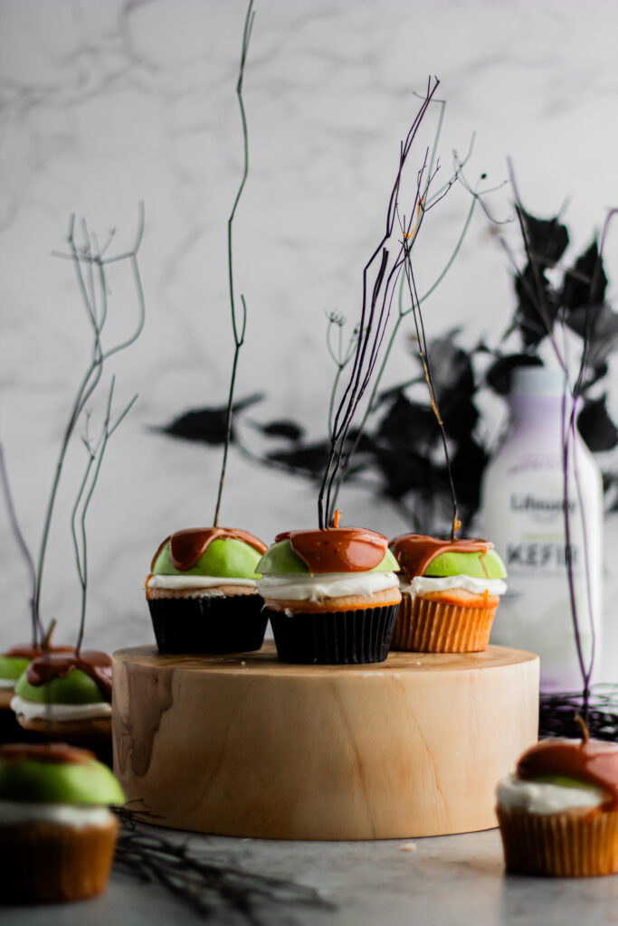 Kefir Caramel Apple Cupcakes made with Lifeway