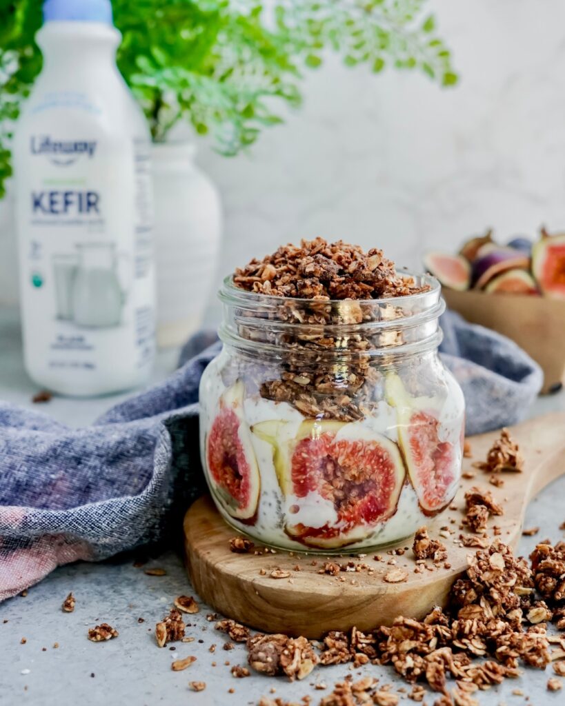 Kefir Figgy Chia Pudding With Pistachios made with Lifeway Kefir