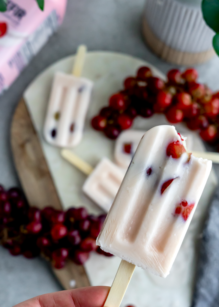 Kefir Grape Protein Popsicles