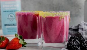 King Cake Smoothie with Lifeway Probiotic Smoothie + Collagen and Kefir Cultures