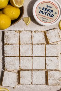 Lemon Bars with Lifeway Kefir Butter
