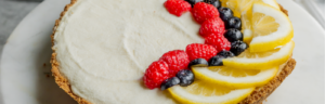 Lemon Berry No-Bake Probiotic Pie made with Lifeway Kefir and Farmer Cheese