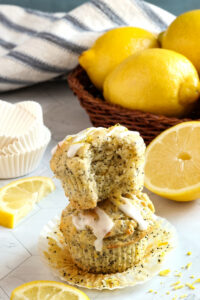 Lemon Poppy Seed Muffins made with Lifeway Kefir