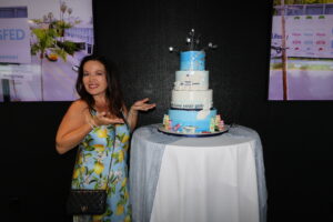 Lifeway 40th Birthday Cake with Julie Smolyansky, CEO of Lifeway Foods