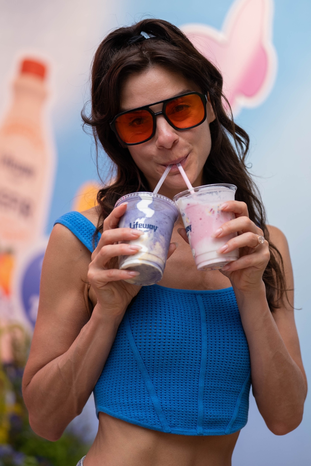 Lifeway Kefir Shop - Pop-Up in SoHo - Guests with Smoothies