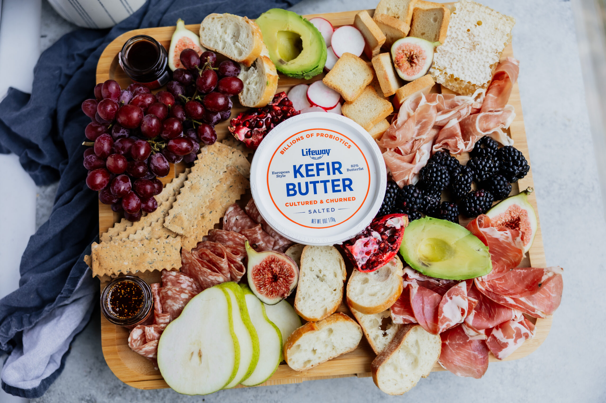 Lifeway Salted Kefir Butter Charcuterie Board