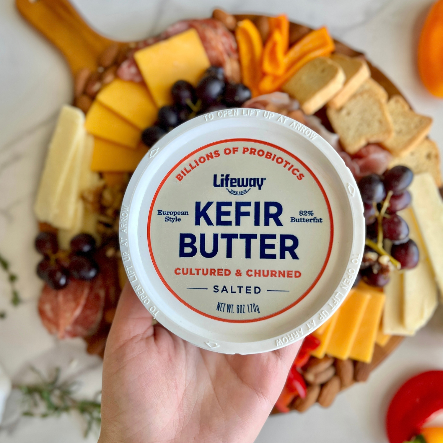 Lifeway Salted Kefir Butter - Garlic Herb Butter Board