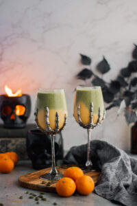 Magical Maca, Matcha, and Mandarin Orange Smoothie made with Lifeway Kefir